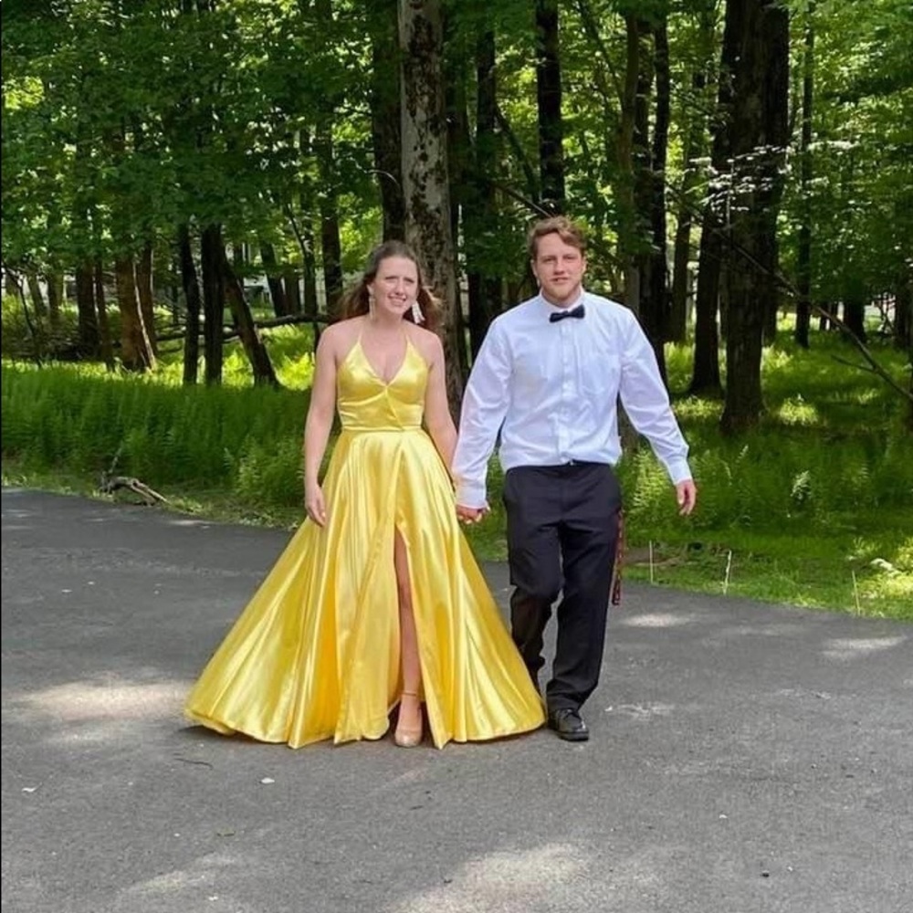 yellow prom dress